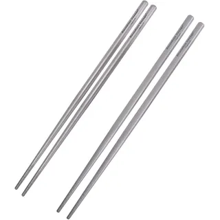 iBasingo Titanium Essstäbchen Chinesische Essstäbchen Skidproof Ultralight Square / Round Essstäbchen Tragbares Besteck Wiederverwendbares Campingbesteck für BBQ Sushi Daily Used Ti1003T