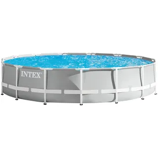 Intex Prism Rondo 457 x 107 cm inkl. Filterpumpe, Boden-Schutzplane, Abdeckplane, Poolleiter