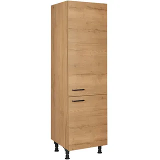 Nobilia Geräteumbauschrank , Eichefarben , Metall , nur wie online abgebildet bestellbar , 60x216.6x58 cm , Blauer Engel, Pefc, Goldenes M, Made in Germany, DGM-Klimapakt , Küchen, Küchenmöbel, Küchenschränke, Geräteumbauschränke