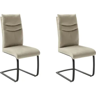 MCA Furniture Gibara Schwingstuhl Polyester schwarz 2er Set