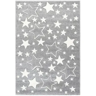 Kayoom Kinderteppich , Silberfarben , Kunststoff , Stern , rechteckig , 120x170 cm , für Fußbodenheizung geeignet, in verschiedenen Größen erhältlich, strapazierfähig , Teppiche und Böden, Teppiche, Kinderteppiche