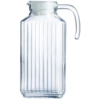 Luminarc ARC 30629 Quadro Krug, Kühlschrankkrug mit Deckel, 1.7 Liter, Glas, transparent, 1 Stück