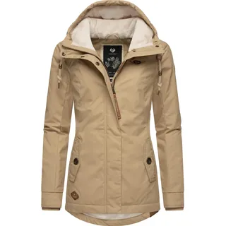 Winterjacke RAGWEAR "Winterjacke Monade", Damen, Gr. S, beige (taupe24), Obermaterial: 65% Polyester PES. 35% Baumwolle CO.  Obermaterial: Futter: 100% Polyester PES. 100% Polyester PES., Jacken Winterjacke