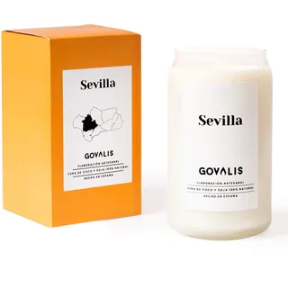 Sevilla Duftkerze | 100% natürliches Sojawachs | 100 Stunden, große Duftkerze im Glas, Souvenirs von Sevilla, Duft Orangenblüte Jasmin, originelle Geschenke Freunde, Dekoration, Yoga, Schlafzimmer,