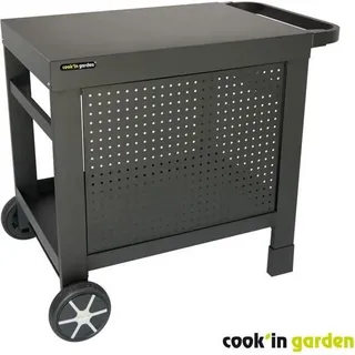 Garten Servierwagen COOK'IN GARDEN Reva 80, 78 x 55 cm, 100% Metall, 2 Räder, 50 kg Traglast - Bunt