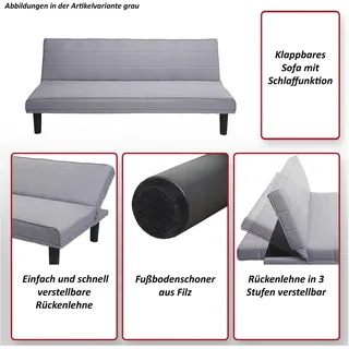 MCW Schlafcouch Stoff 2-Sitzer Türkis/Blau