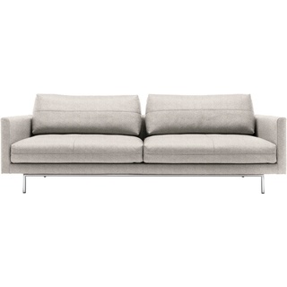 creation by rolf benz 3,5-Sitzer »CR.414, Designsofa, edles Sofa, Loungesofa, Ledersofa, klares Design«, aus Leder oder Chenille, erstklassiger Sitzkomfort, legere Polsterung grau