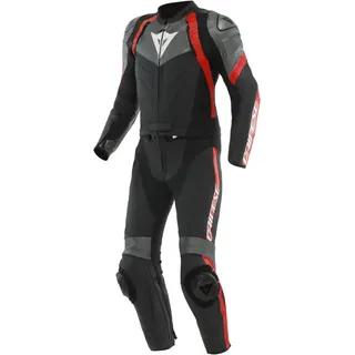 Dainese Avro 4 Lederkombi 2tlg. - Schwarz/Grau/Rot - 50