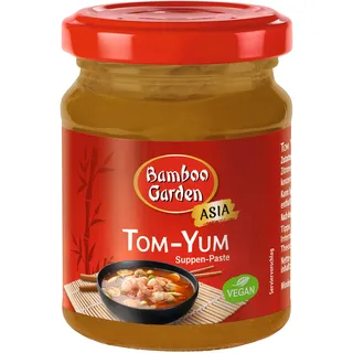 Bamboo Garden - Tom Yum Suppen-Paste | Würzbasis für thailändische Suppen | 125 g Suppen-Paste ergibt circa 1,5 Liter Basissuppe | 1 x 125 g
