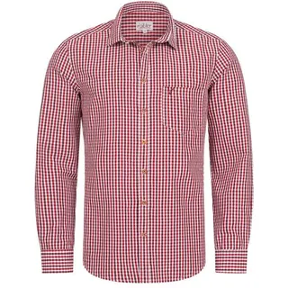 Nübler Trachtenhemd »Trachtenhemd Langarm Harry«, rot