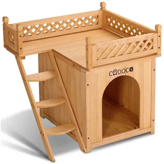 CADOCA Katzenhaus Holz FSC®-zertifiziert 53,5x54,5x64,5cm