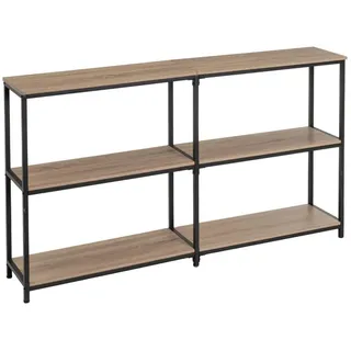 Sideboard aus PB und Metall in Natur und Schwarz