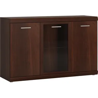 Sideboard Vitrine 140 cm Nussbaum IMPERIA-129 - Braun