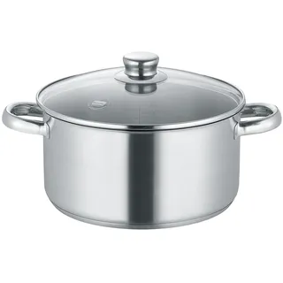 Kochtopf - Ø 24 cm - Edelstahl 18/10 - mit Glasdeckel