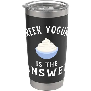 Griechische Joghurt-Bekleidung – bestes lustiges Joghurt-Liebhaber-Design Doppelwandiger Edelstahl-Thermobecher