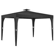 Bild von Polyrattan Pavillon 3 x 4 m schwarz