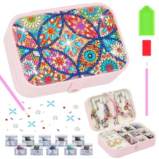 Hysagtek Diamond Painting Schmuckkästchen - Bastelset Geburtstag Geschenke Kreativset Basteln, Diamond Painting Erwachsene, Geschenke für Geburtstage, Weihnachten