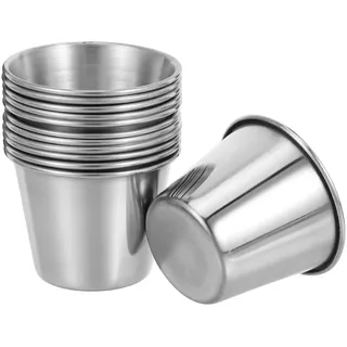 TOYANDONA 12 Stück Edelstahl-Schnapsbecher trinken tragbare Edelstahl-Schnapsgläser Weinbecher Trinkbecher für Whisky Likör (45ml)