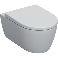 Bild von iCon Set Wand-WC Tiefspüler, geschlossene Form, Rimfree mit WC-Sitz, weiß/KeraTect 501664008