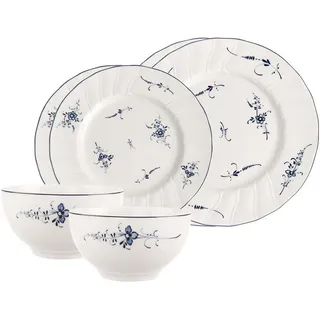 Villeroy & Boch Basic-Set Vieux Luxembourg Kombiservice 6-tlg. weiß/blau