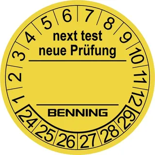 Benning Prüfplakette für Prüfgerät 300St. / VE - 756212