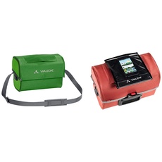 VAUDE Aqua Box Lenkertasche, Parrot Green, One Size & Klarsichthüllen-Tasche-Zubehör für Lenkertaschen für Karte und Mobile Begleiter