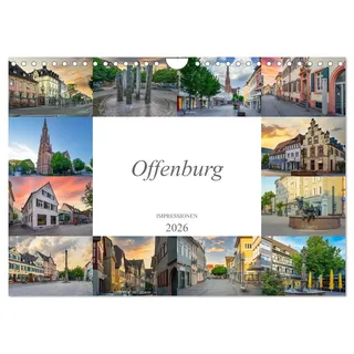 Calvendo Offenburg Impressionen (Wandkalender 2026 DIN A4 quer), CALVENDO Monatskalender: