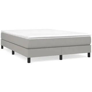 vidaXL Boxspringbett Hellgrau 140x190 cm Stoff1383132