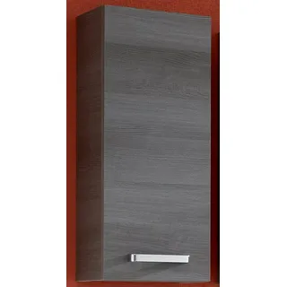 Pelipal Badezimmer Hängeschrank Quickset 352 in Graphit Struktur quer, 30 cm breit | Bad Wandschrank mit 1 Tür und 2 Einlegeböden