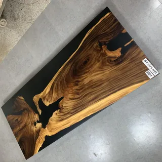 tisch esstisch tische epoxid harz epoxy echtes holz massive möbel wasserfall - Braun