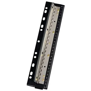 Wedo 679401 Vierfachlocher (aus Metall zum Abheften inkl. 28 cm Skala und Auffangbehälter)