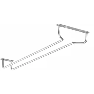 HENDI Weinglashalter, BarUp, für Weingläser, Weinglasregal, Wandmontage, Regalmontage, 395x115x(H)30mm, Edelstahl