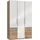 Drehtürenschrank Level by fresh to go 150 x 236 x 58 cm Braun/Weiß