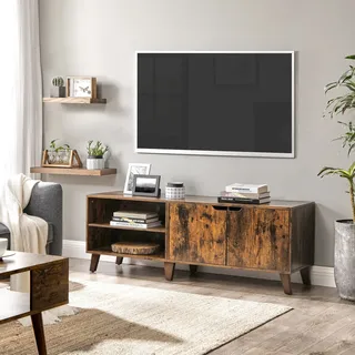 VASAGLE Lowboard TV-Schrank, Lange 140cm, für Fernseher bis zu 65 Zoll - Braun