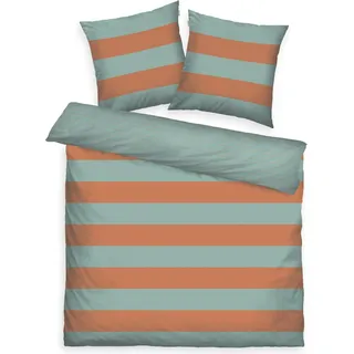 tom tailor / h.& w. schmänk gmbh & co. kg BOLD STRIPES Orange/Türkis 200 x 220 cm + 2 x 80 x 80 cm