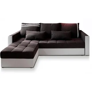 masseno Ecksofa Grau, Holz, 3-Sitzer, L-Form,L-Form, 220x140 cm, Wohnzimmer, Sofas & Couches, Wohnlandschaften, Ecksofas
