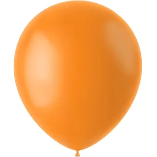 Folat 19623 - Latex Luftballons Oval - orange matt - 33cm - 50 Stk.