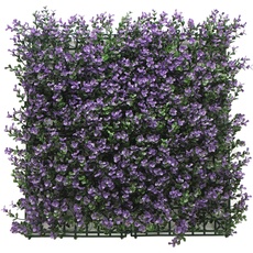 BONERVA Vertikaler Garten BuXUS Lavendel Kunstpflanze für Wanddekoration Innen- und Terrassenbereich 4 Stück 50 x 50 cm Ästhetisches Design für jeden Bereich zu Hause oder Garten