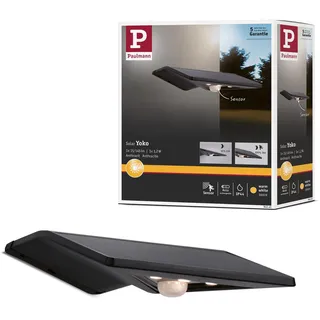 Paulmann LED Solar-Wandleuchte Yoko Anthrazit warmweiß Bewegungsmelder