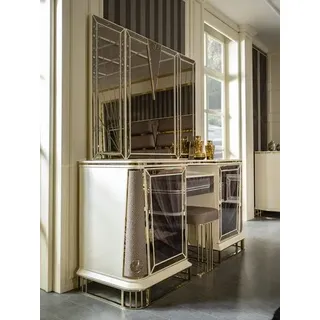 Schminktisch mit Spiegel Design Set JVmoebel - Beige