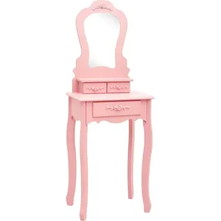 vidaXL Schminktisch-Set mit Hocker Rosa 50x59x136 cm Paulownia-Holz - Rosa
