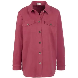 Jackenblazer GOLDNER "Herbstjacke mit Hemdkragen", Damen, Gr. 40, grün (dunkelkoralle), Obermaterial: 89% Polyester PES. 11% Elasthan EL., weit Manschette, Blazer Jackenblazer, Wunderschöne Knöpfe in Eisgold