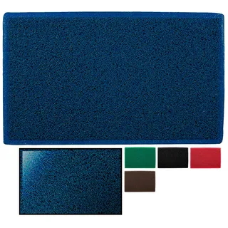 LucaHome – Fußmatte aus Frottee, Blau, rechteckig, mit Rutschfester Unterseite, sehr saugfähig, 45 x 75 cm, PVC-Flocken, Fußmatte für Außen- und Innenbereich