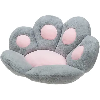 Kissen, Kissen für Katzenpfoten, niedliches Sitzkissen für Stuhl, Sofa, Faultier, Außendekoration, Fußboden, warm, hautfreundlich, (70 x 70 cm, grau)