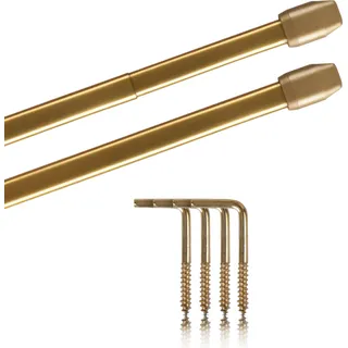 Vitragestangen gold - messing glänzend 40 - 60 cm - Gold