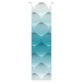 HOME WOHNIDEEN Benari Schiebegardine Klettband 60 x 245 cm Türkis 1 Stk.