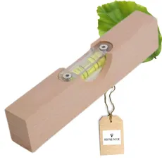HOFMEISTER® Mini-Wasserwaage aus Holz, für Bilder, Möbel & Fußböden, Richtwaage mit Libelle, kleine Maurerwaage, 100% Made in Germany (1, Wasserwaage | 15 Cm)