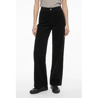 VILA Kita Wide Leg Fit Corduroy Hosen Schwarz L