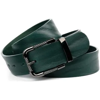 Ledergürtel ANTHONI CROWN, Damen, Gr. 85, grün, Leder, unifarben, Gürtel Ledergürtel, Volledergürtel in dunkelgrün