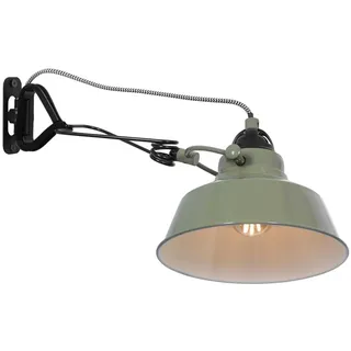 Wandspot mit Schalter Schwarz Grün Wohnzimmer T:36 cm E27 Strahler Beweglich